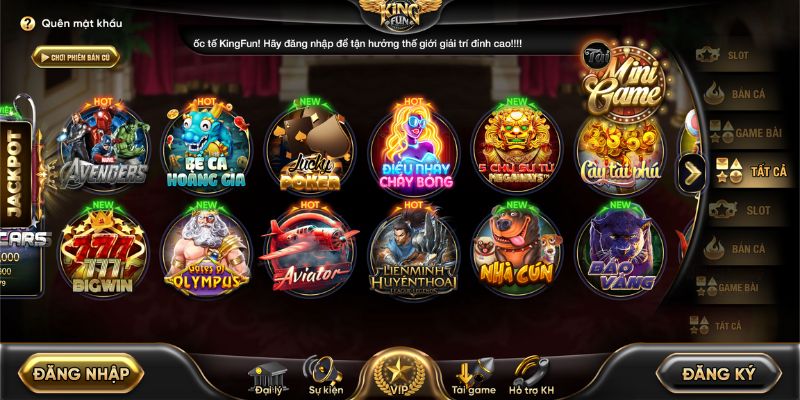 Tổng hợp thông tin giới thiệu cổng game Kingfun