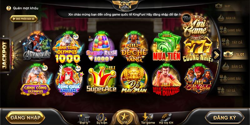 Kingfun có nhiều siêu phẩm thu hút bet thủ