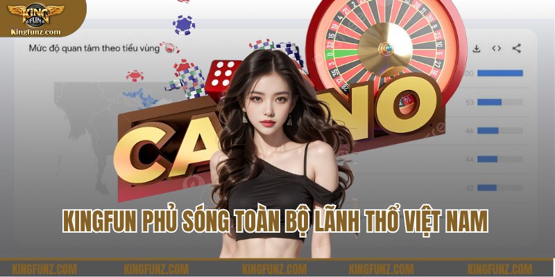 Kingfun phủ sóng toàn bộ lãnh thổ Việt Nam